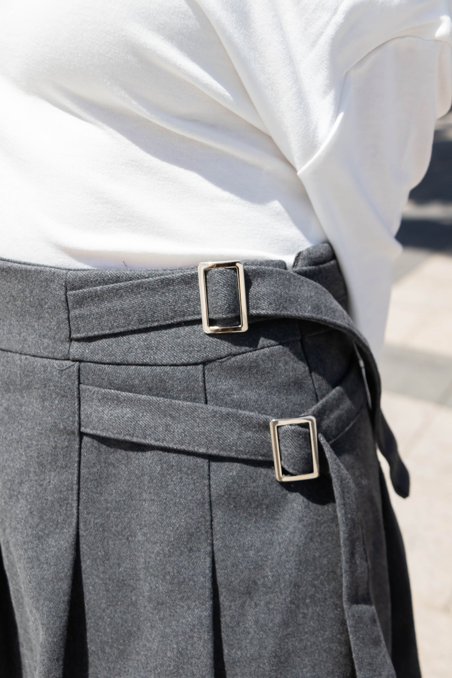 Double Belt 百褶半身裙