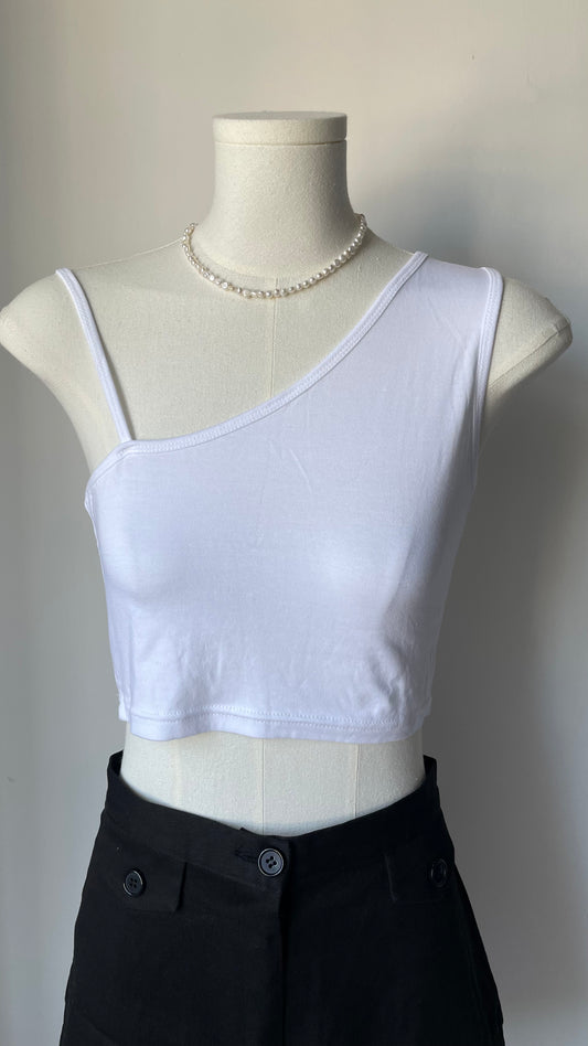 不對稱短款緊身Tank Top