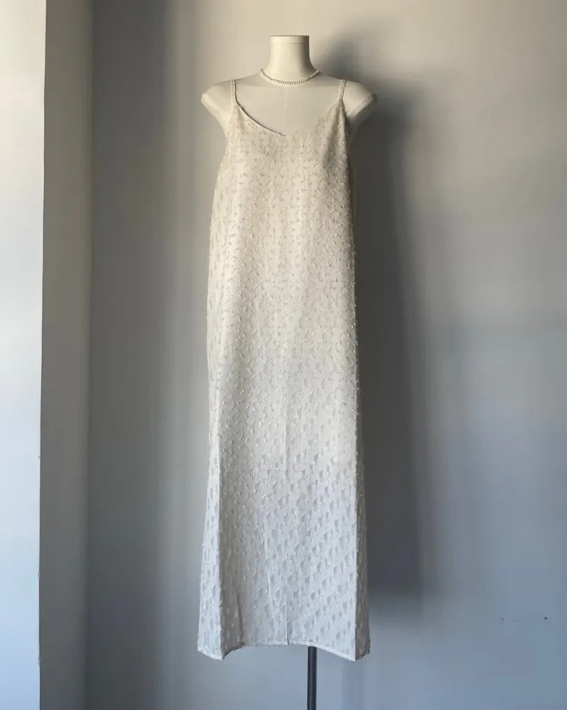 Jacquard Fringe Sleeveless One-piece Dress