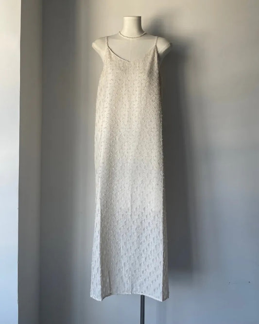 Jacquard Fringe Sleeveless One-piece Dress