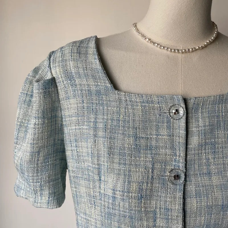 Square Collar Tweed OPS (2colors)