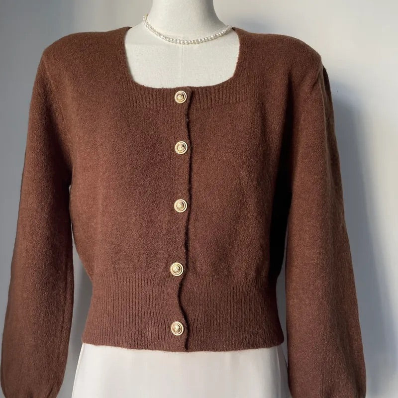 Square Collar Soft Knit (2Colors)