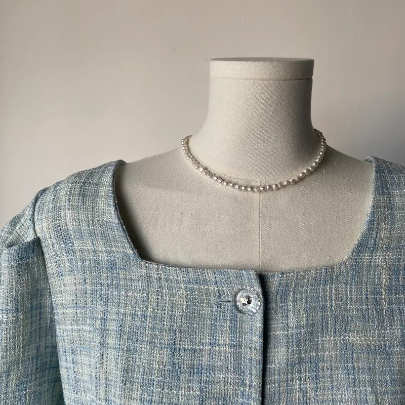 Square Collar Tweed OPS (2colors)