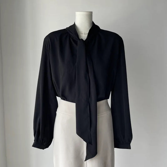 Tie Long Sleeve Blouse