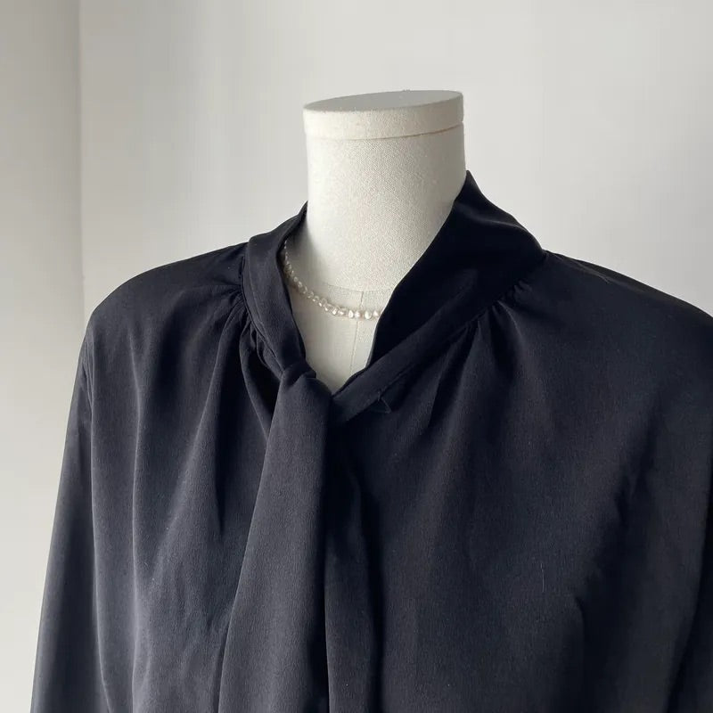 Tie Long Sleeve Blouse