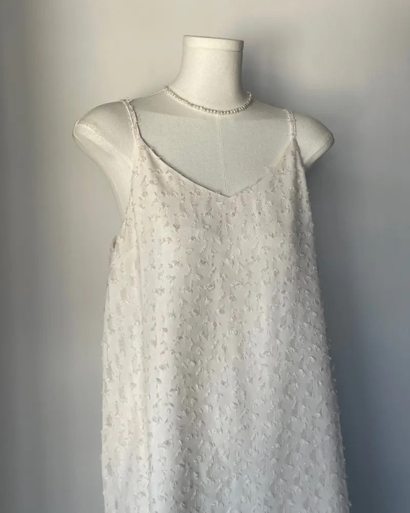 Jacquard Fringe Sleeveless One-piece Dress