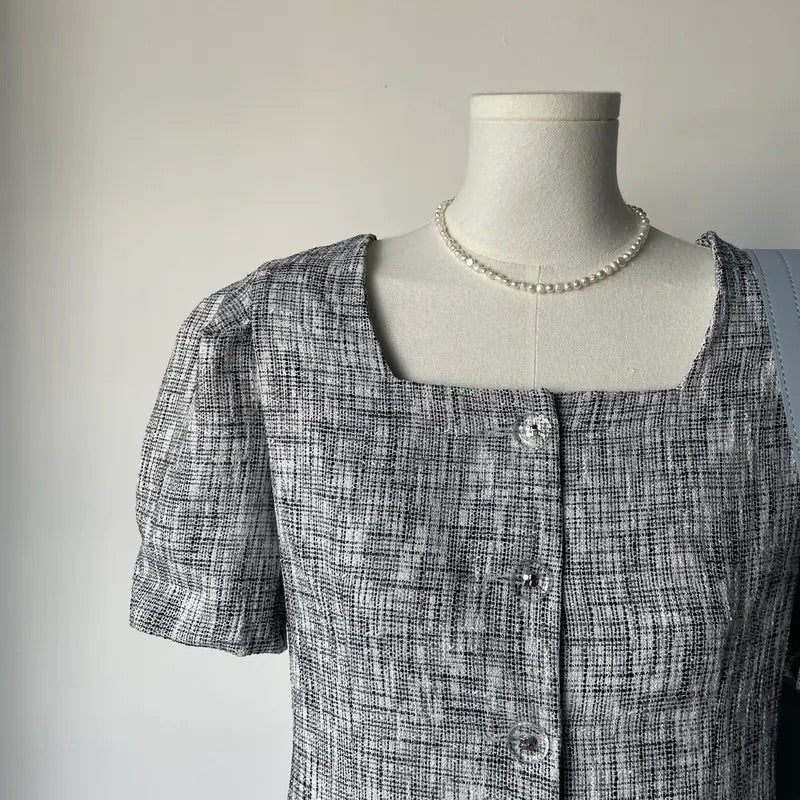Square Collar Tweed OPS (2colors)