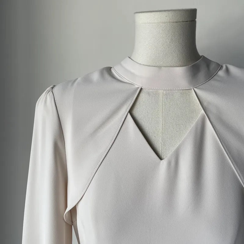 Heart Hollow Out Blouse (2colors)