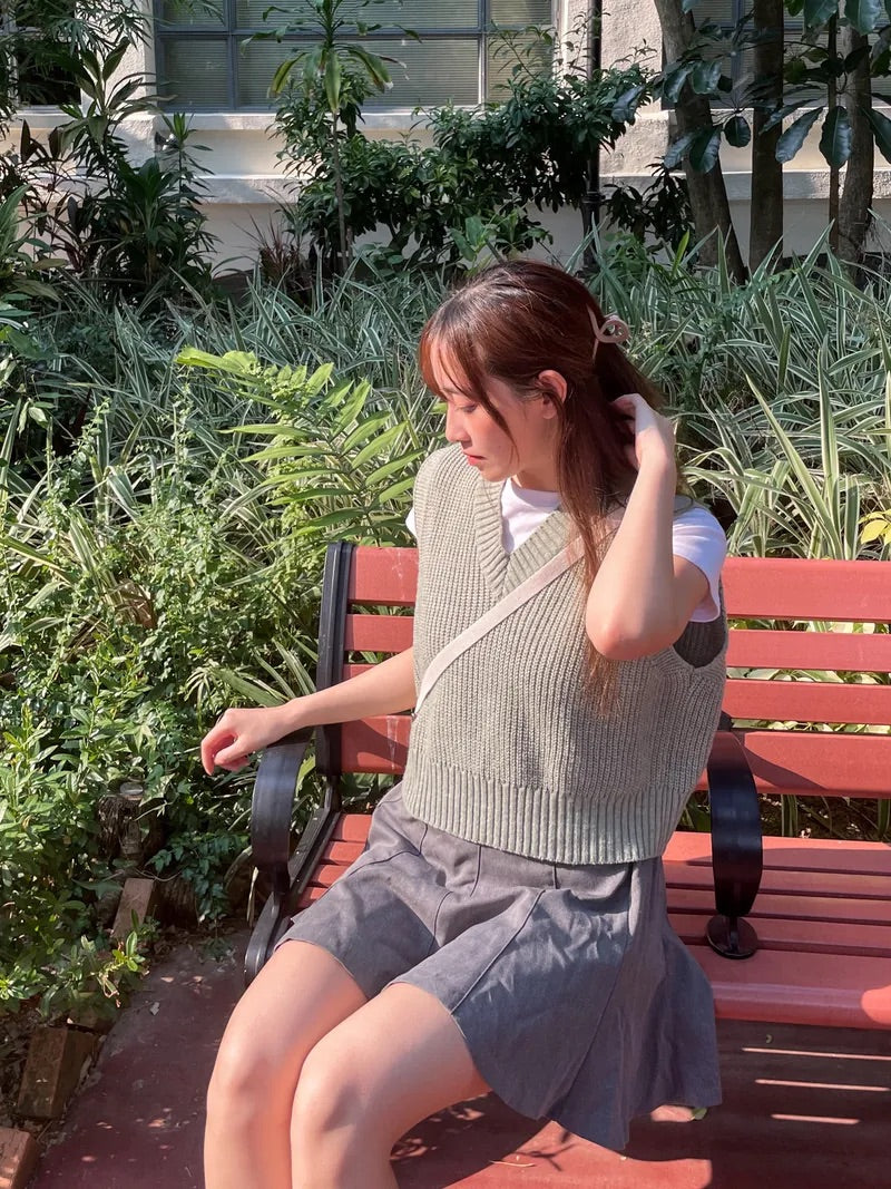 Pastel V-Neck Vest｜三色