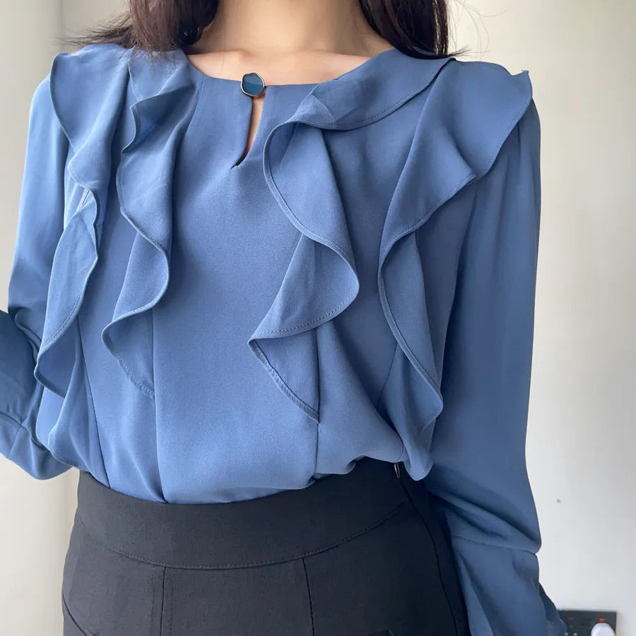 Sweet-me Chiffon 3/4 Sleeve Blouse